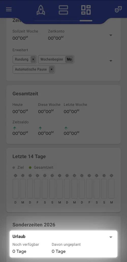 Urlaubsanspruch ändern und Urlaubstage markieren