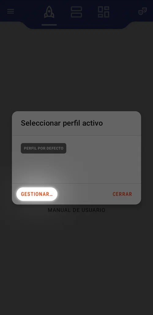 Cambiar de perfil o gestionar los perfiles
