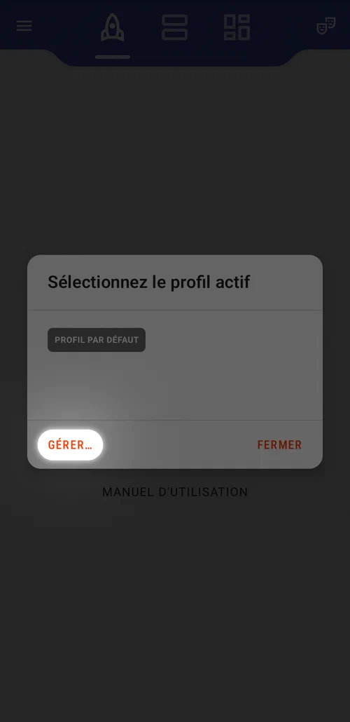 Changer de profil ou gérer les profils