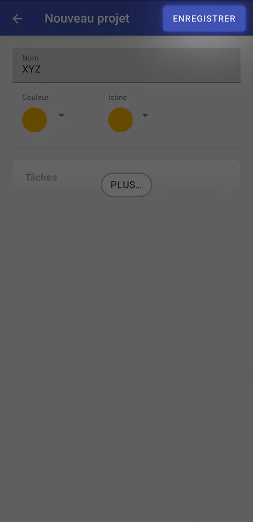Enregistrer le projet