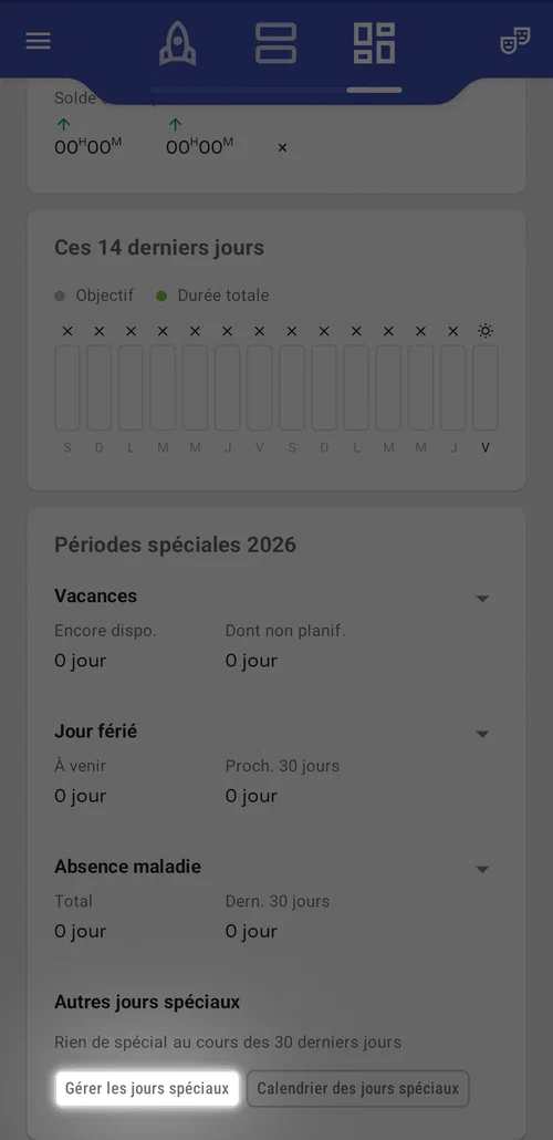 Gérer vos propres jours spéciaux