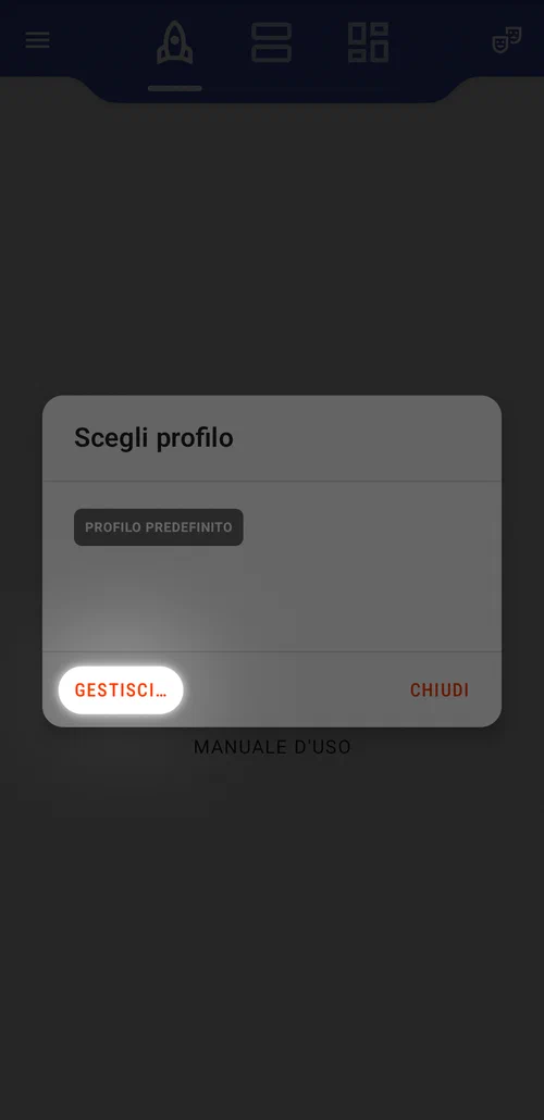 Cambiare profilo o gestire i profili