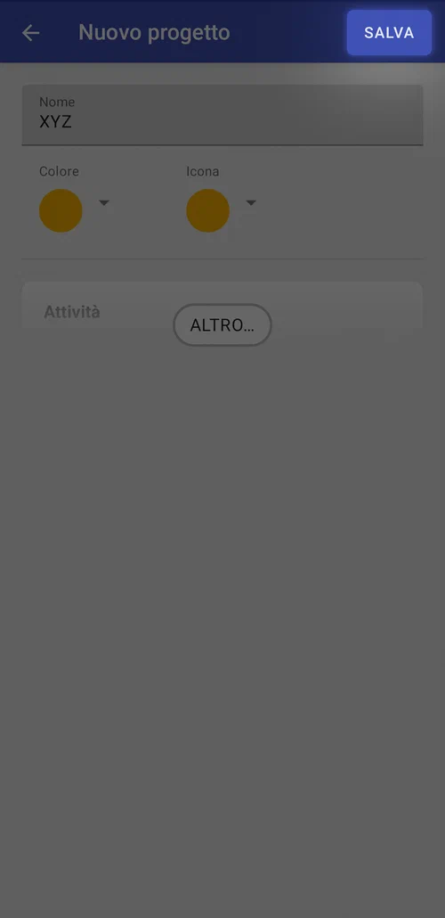 Salva il progetto