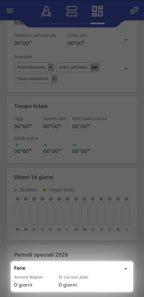 Modificare i giorni di ferie disponibili e contrassegnarli