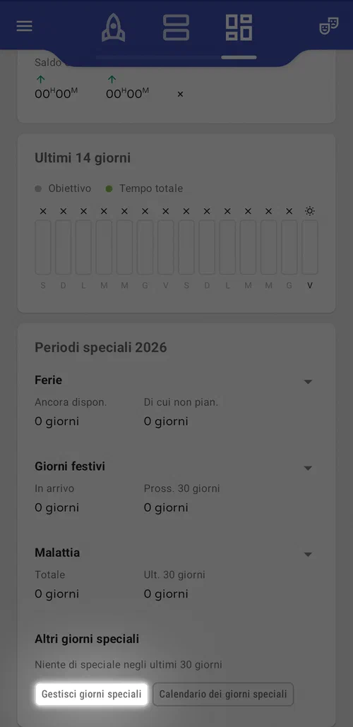 Gestire i propri giorni speciali personalizzati