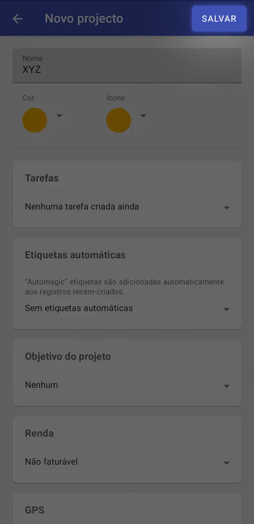 Guardar o projeto