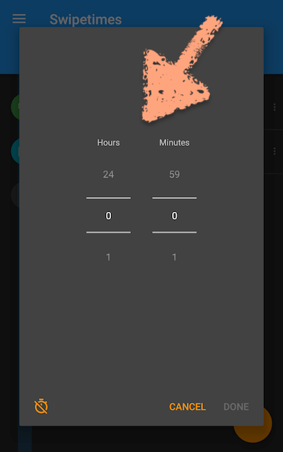 Specify duration