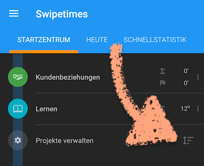 Sortier-Sicht öffnen