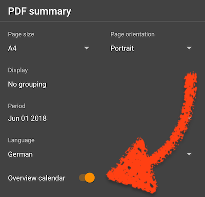 PDF export