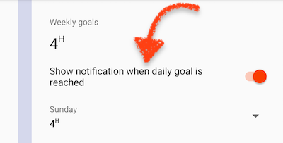 Notification setting
