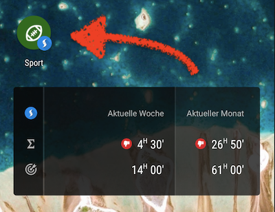 Symbol am Startbildschirm