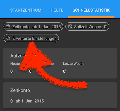 Einstellungen Erfassung
