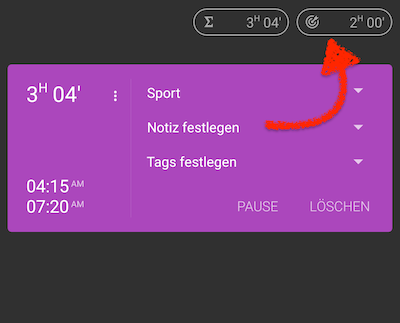Zeitliches Ziel