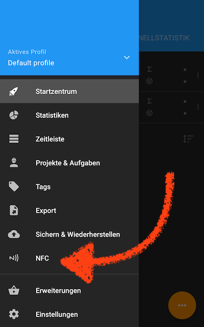 NFC Menü