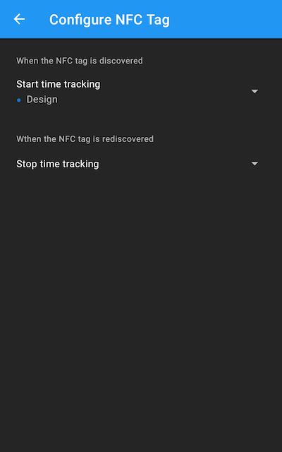 Configure tag