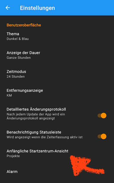 Startoption