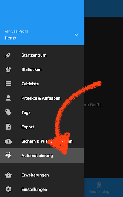Neuer Menüeintrag