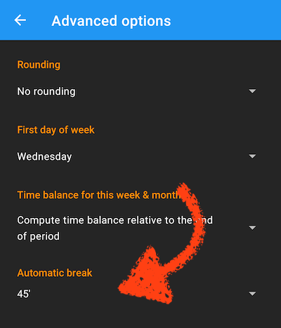 Set the break