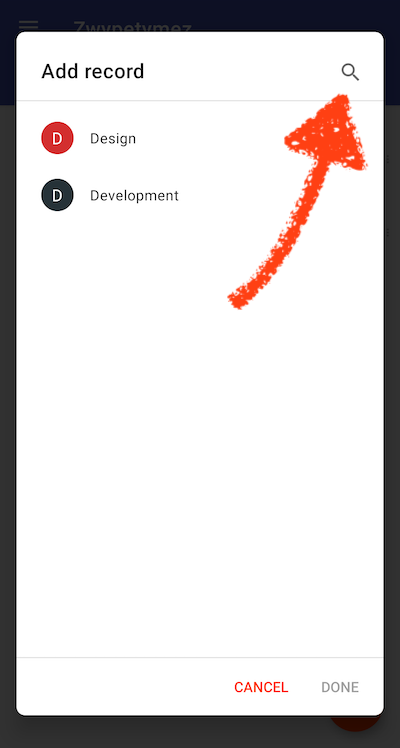 Search button