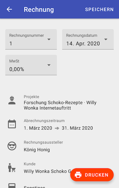 Rechnungsdruck