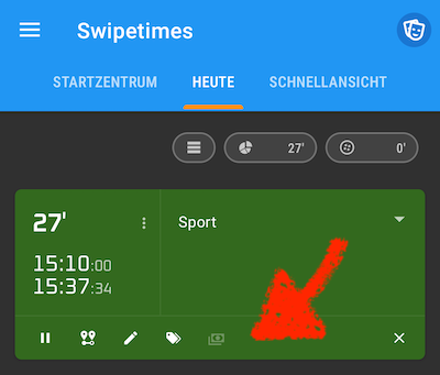 Neue Kontrollleiste