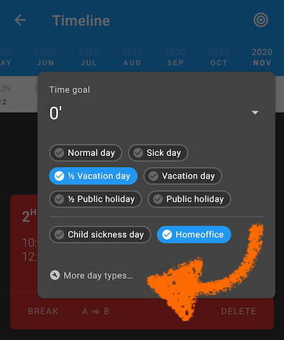 Add day types