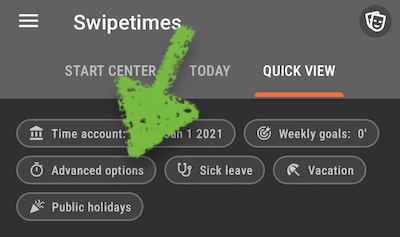 Tracking settings