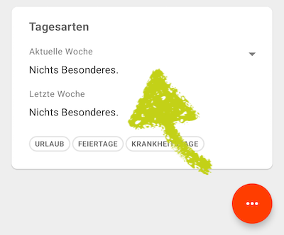 Tagesarten setzen