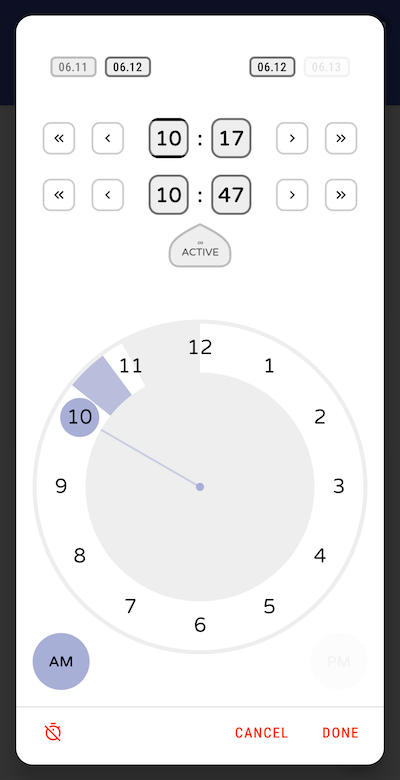 Improved time selection