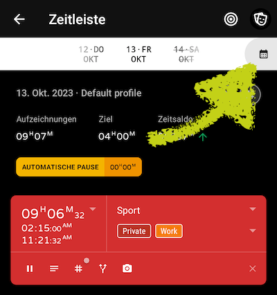 Kalender öffnen