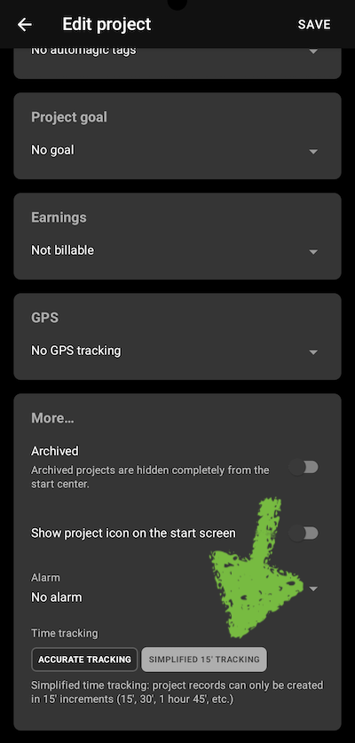 Project setting