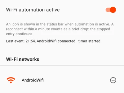Automazione → Wi-Fi con l’ultimo evento